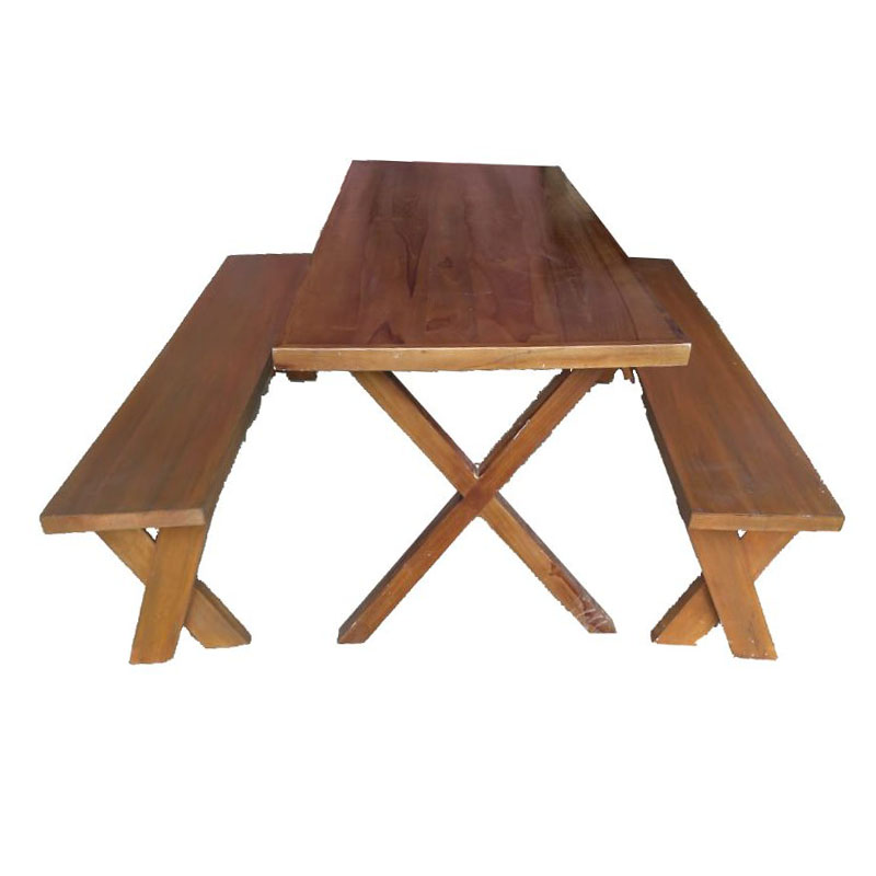 Meja Kayu Taman Panjang